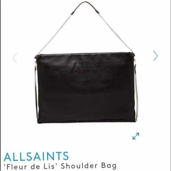 All Saints Handbags - NWT All Saints Fleur de lis leather shoulder bag